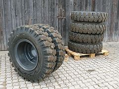 Radsatz NEU 10.00-20 (INKL MWST) Reifen Räder Felgen Mobilbagger Bereifung Zwillingsbereifung Zwillingsreifen für Cat Doosan Hitachi Atlas Liebherr Jcb usw.