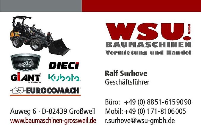 Eurocomach 25ZT Nullheckbagger 2,5to Powertilt HS03