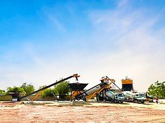 Fabo 100 m³/h Mobile Concrete Batching Plant