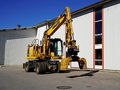 Komatsu PW148 Bagger mieten OQ 65 inkl. Humuslöffel (kein Kettenbagger)