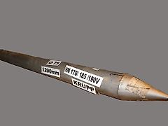 Krupp - Spitzmeißel HM 170/ HM 185/ HM 190V - Länge 1200 mm - Durchmesser ca 75 mm