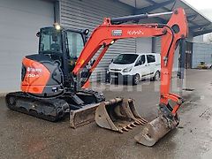 Kubota U50-5 with 3 excavator buckets