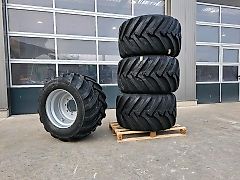 Radsatz Breitreifen Mobilbagger Terex TW110 Schaeff HML42 HML Yanmar B110W Reifen Räder Komplettradsatz Komatsu PW110 600/40-22.5 600/40R22.5 Ballonreifen Liebherr Hydradig PW110